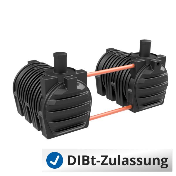 Abwassertank AQa.Line 6000 Liter Duo (mit DIBt-Zulassung) - grundwasserstabil