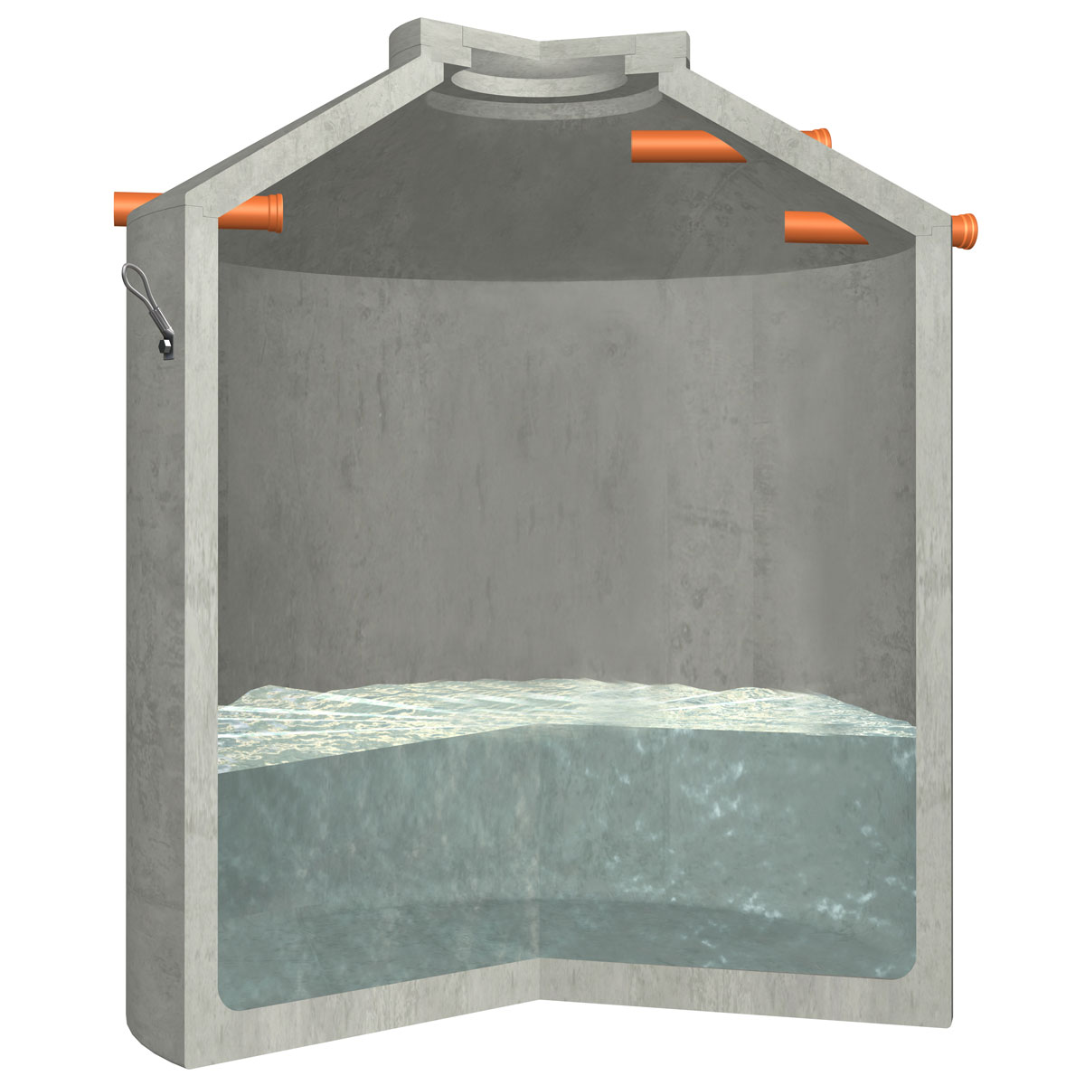 Betonzisterne, Zisterne, Regenwasserzisterne "Hydrophant" 9200 Liter