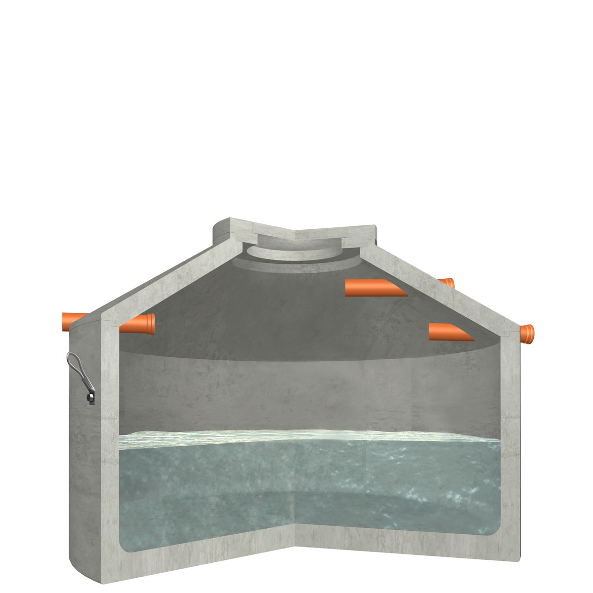 Betonzisterne, Zisterne, Regenwasserzisterne "Hydrophant" 4360 Liter