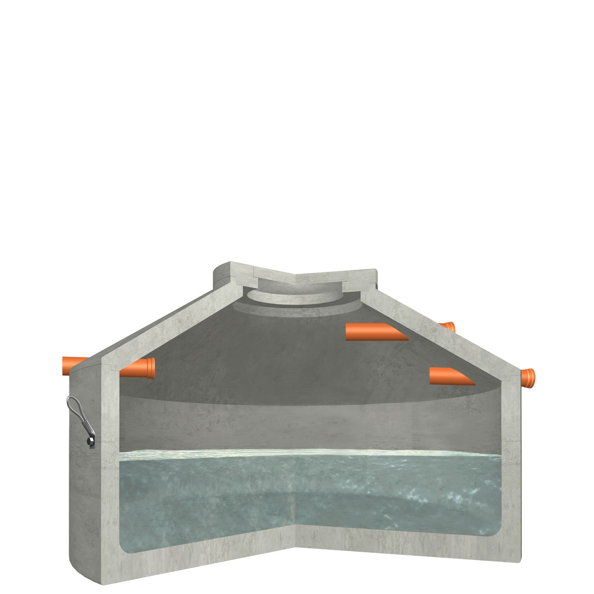 Betonzisterne, Zisterne, Regenwasserzisterne "Hydrophant" 3530 Liter