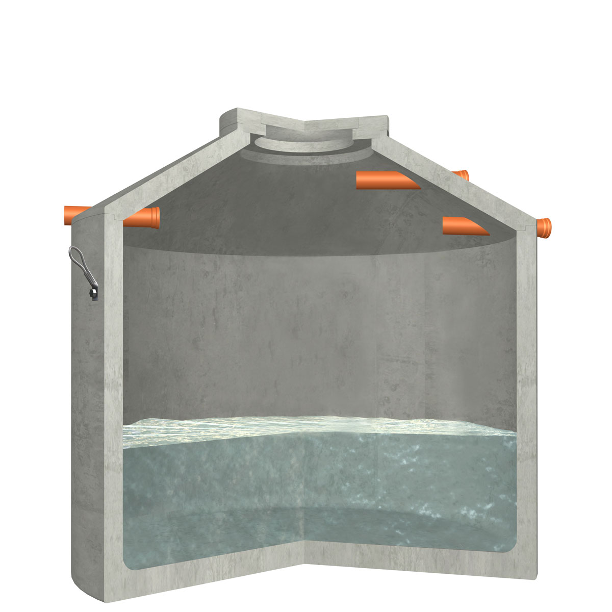 Betonzisterne, Zisterne, Regenwasserzisterne "Hydrophant" 6850 Liter